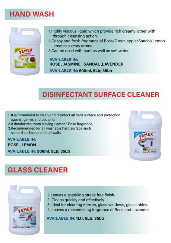 FEMEX hand wash and surface cleaner