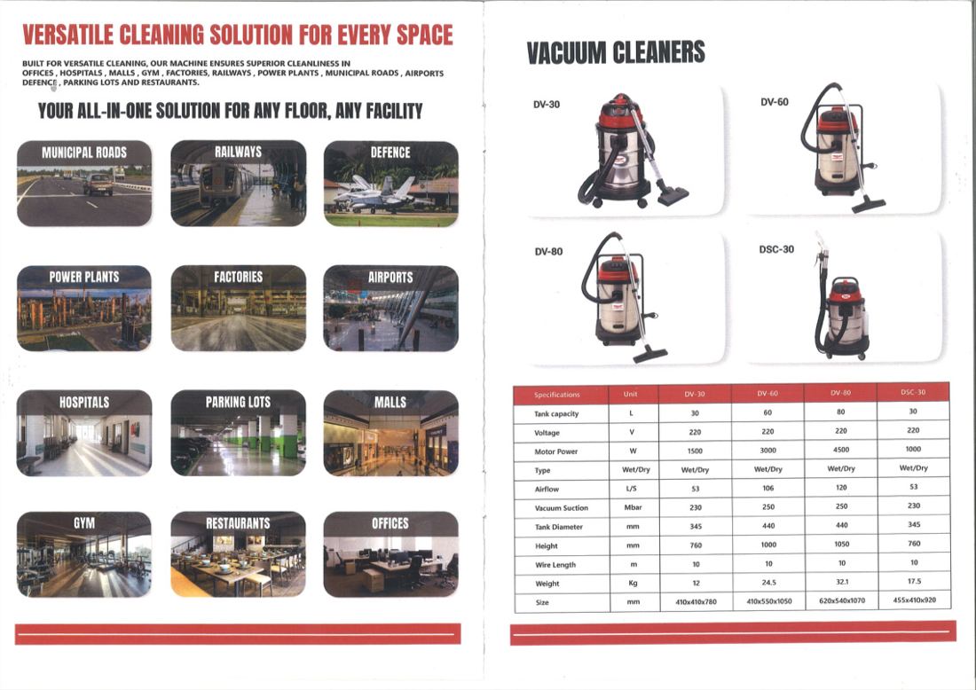 Vacuum cleaners and cleaning equipment