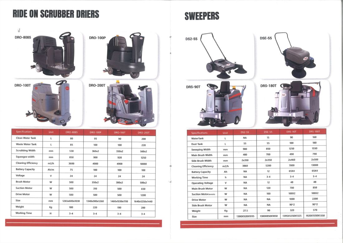 Ride-on Scrubber Driers